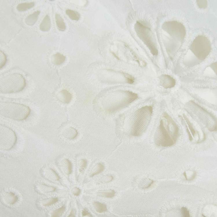 Pre Owned Zimmermann White Floral Lace Cotton Shorts M