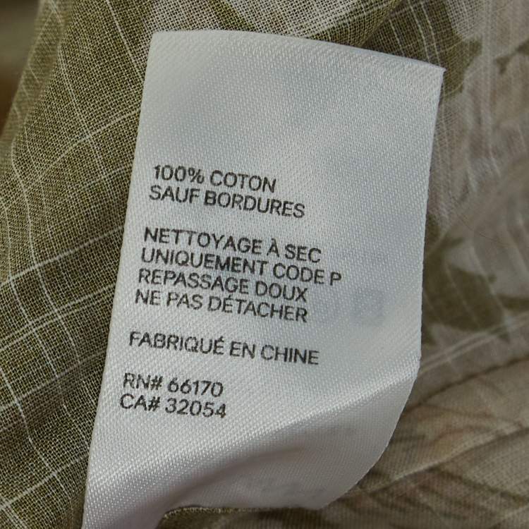 Pre Owned Zimmermann Green Printed Cotton Mini Wrap Dress S
