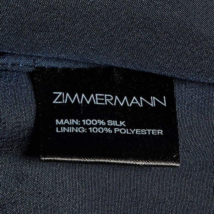 Pre Owned Zimmermann Midnight Blue Silk Halter Neck Maxi Dress S
