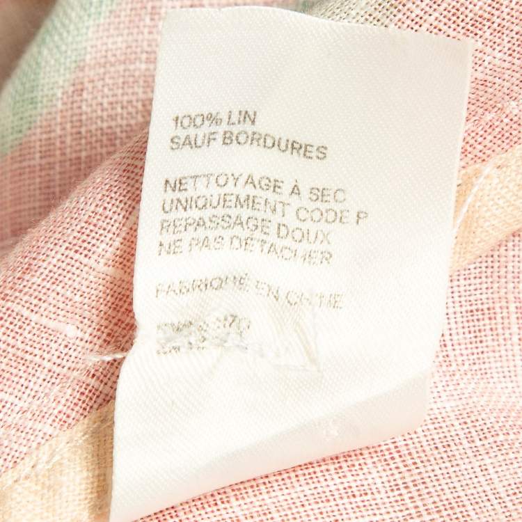 Pre Owned Zimmermann Pink Floral Print Linen Mini Dress M