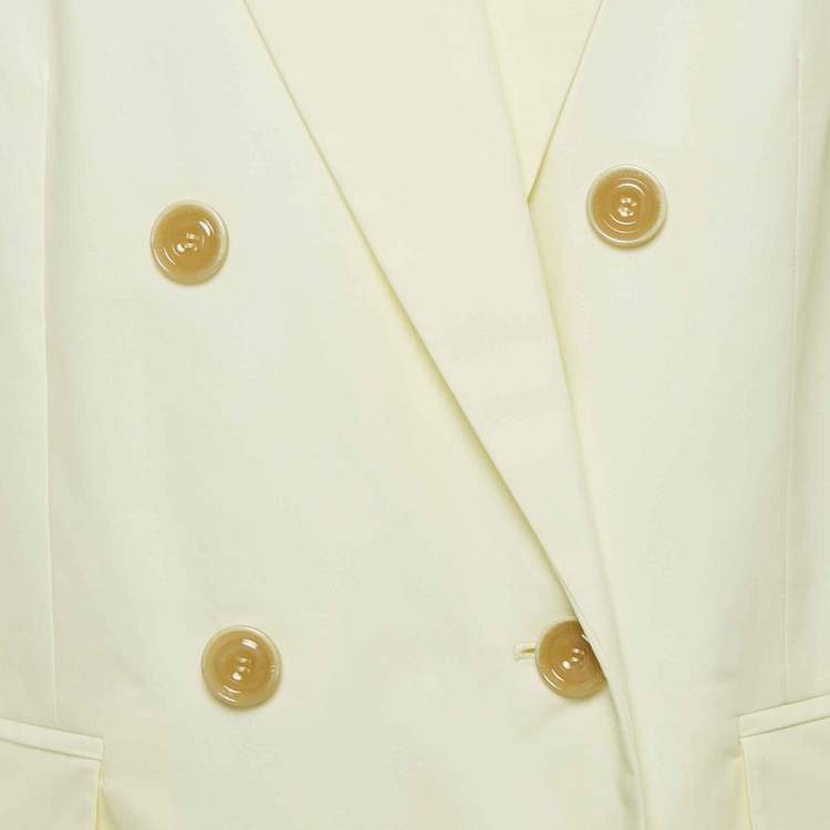 Pre Owned Zimmermann Yellow Cotton Double Breasted Blazer S