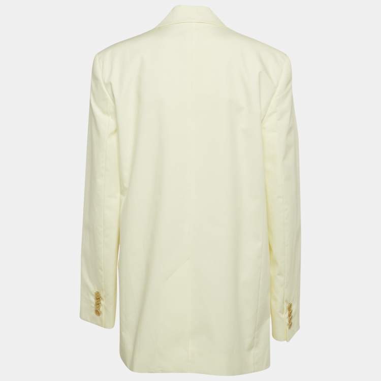 Pre Owned Zimmermann Yellow Cotton Double Breasted Blazer S