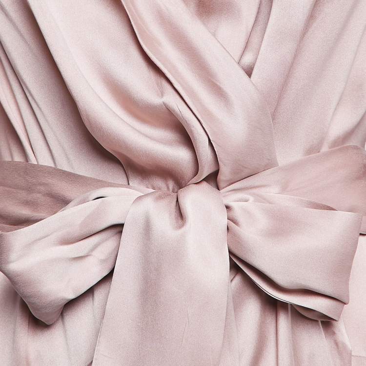 Pre Owned Zimmermann Pink Silk Wrap-Up Mini Dress XS
