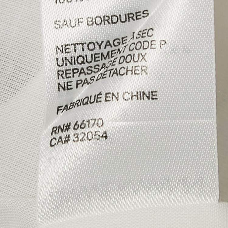 Pre Owned Zimmermann White Floral Print Scallop Detail Mini Dress XS