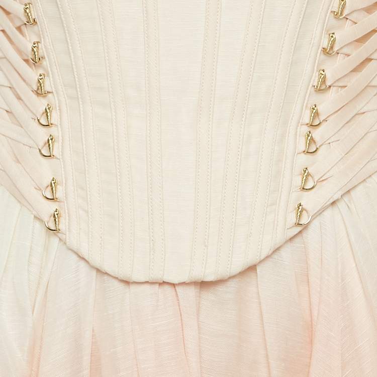 Pre Owned Zimmermann Multicolor Ombre Linen Blend Wonderland Dress S