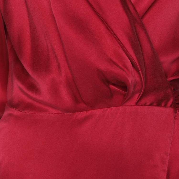 Pre Owned Zimmermann Pink Silk Belted Maxi Dress S