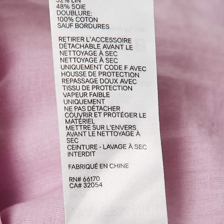 Pre Owned Zimmermann Lavender Linen Blend High Tide Tuxedo Dress M