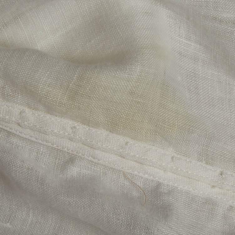 Pre Owned Zimmermann White Broderie Anglaise Linen Carnaby Ruffled Mini Dress M