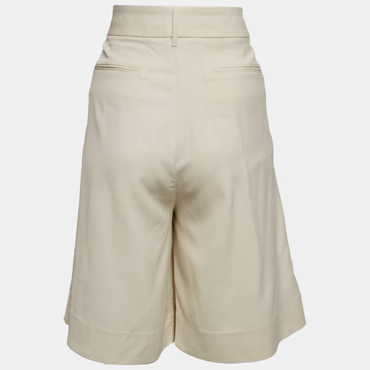 Pre Owned Zimmermann Beige Wool Blend Pleated Short L