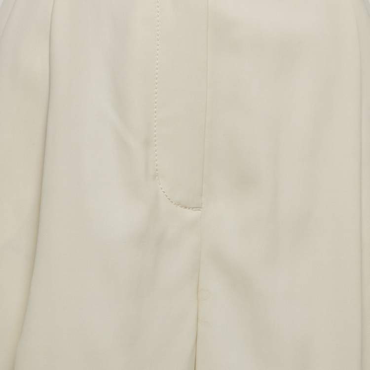 Pre Owned Zimmermann Beige Wool Blend Pleated Short L