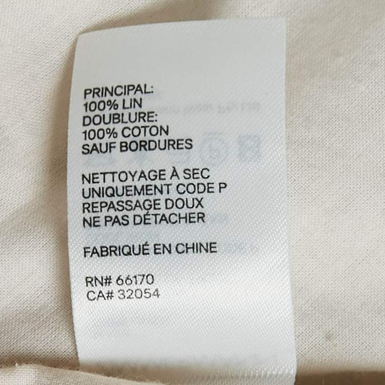 Pre Owned Zimmermann Off White Floral Print Linen Mini Wrap Dress L