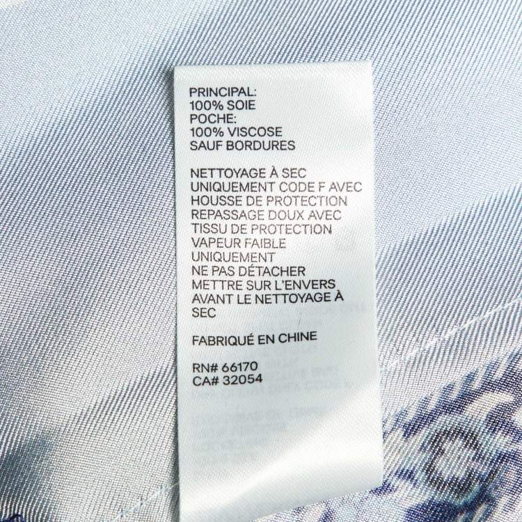 Pre Owned Zimmermann Blue Floral Print Silk Glassy Harem Pants L 