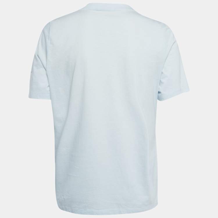Pre Owned Zimmermann Blue Logo Applique Jersey T-Shirt M