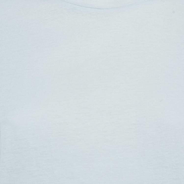 Pre Owned Zimmermann Blue Logo Applique Jersey T-Shirt M