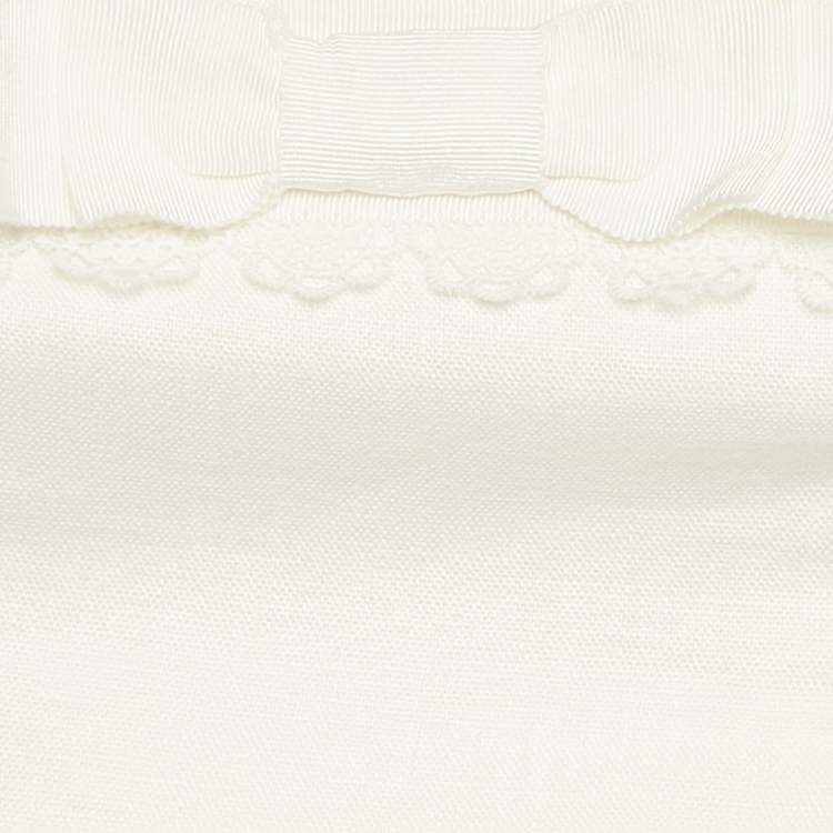 Pre Owned Zimmermann White Linen Lace Insert Top and Skirt Set S