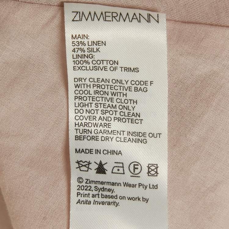 Pre Owned Zimmermann Multicolor Printed Bead Embellishment Mini Dress XS