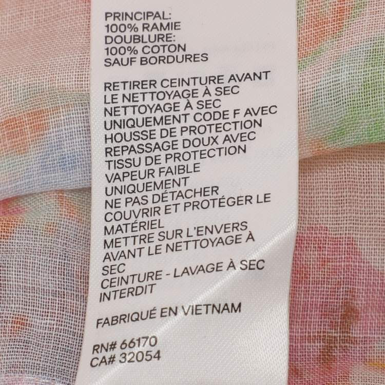 Pre Owned Zimmermann Multicolor Printed Ramie Dress M
