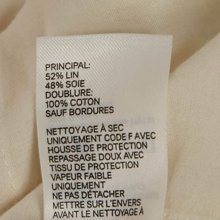 Pre Owned Zimmermann White Floral Applique Linen Blend Postcard Skirt S