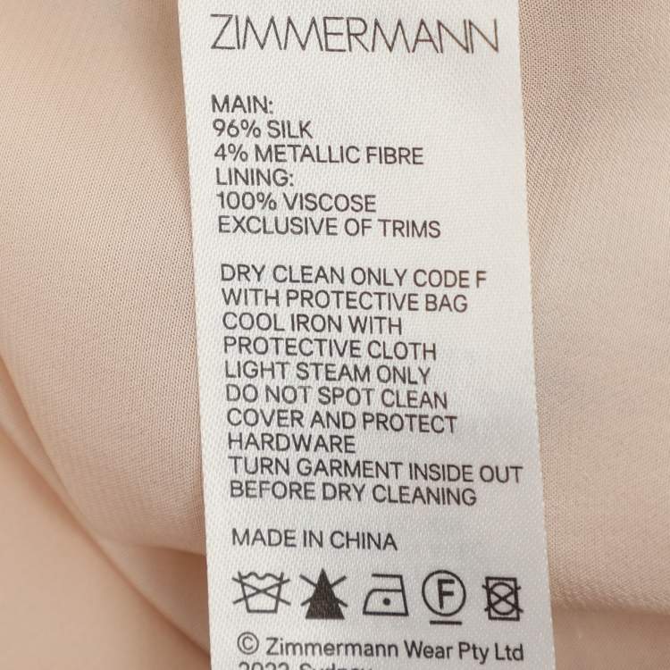 Pre Owned Zimmerman Multicolor Printed Silk Top S