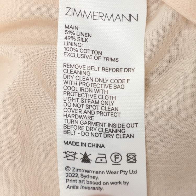 مملوكة مسبقًا Zimmermann Multicolor Printed Cotton Blend Kaleidoscope Mini Dress XS