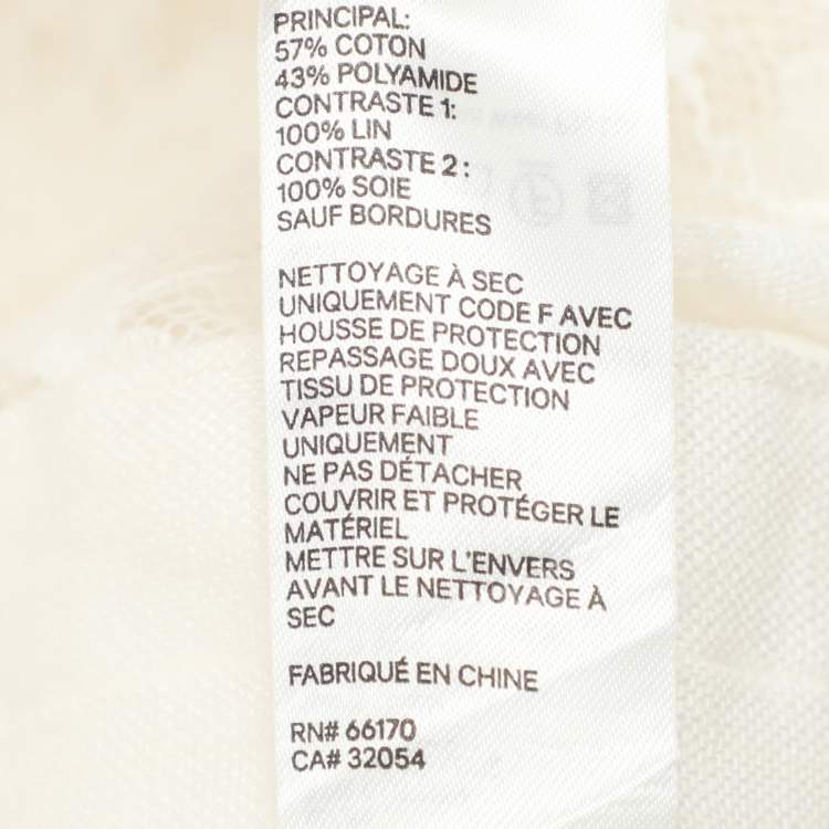 Pre Owned Zimmermann White Lace Wonderland Trench Coat XS