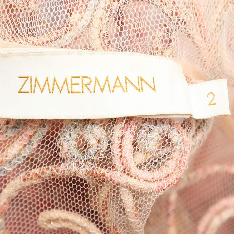 مملوكة مسبقًا Zimmermann Multicolor Linen Blend Kaleidoscope Maxi Dress S