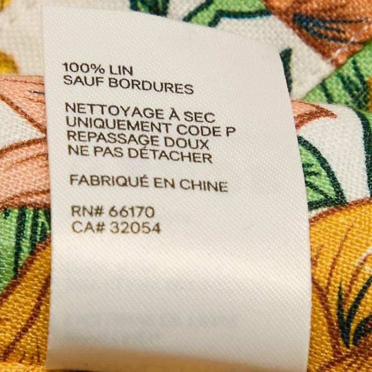 Pre Owned Zimmermann Multicolor/Yellow Poppy Floral Print Linen Tie-Up Crop Top L
