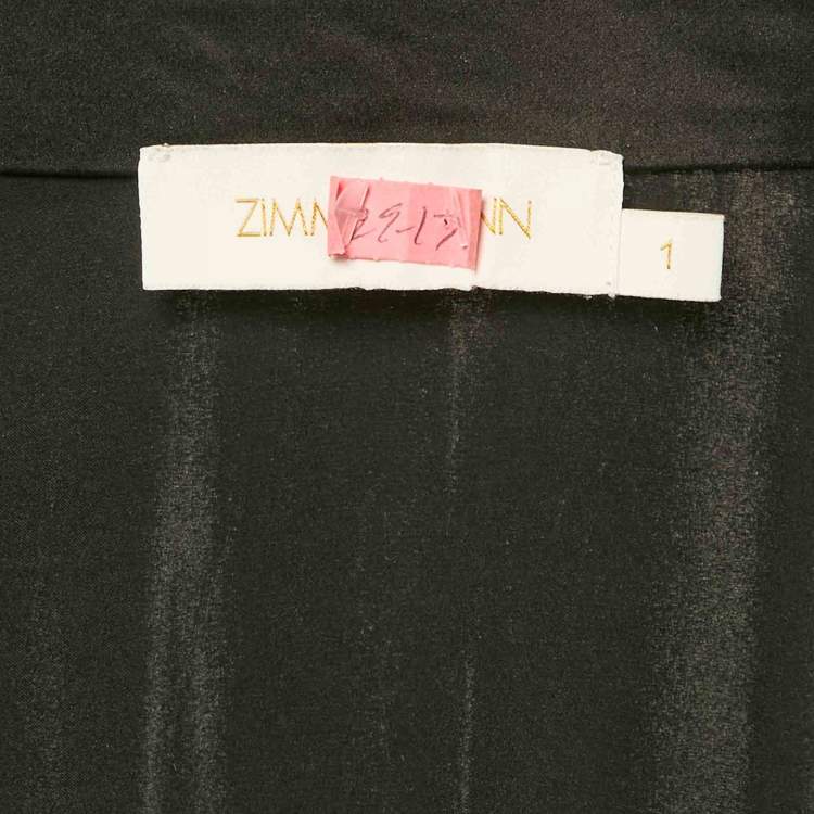 Pre Owned Zimmermann Black Silk Wrap Mini Dress S
