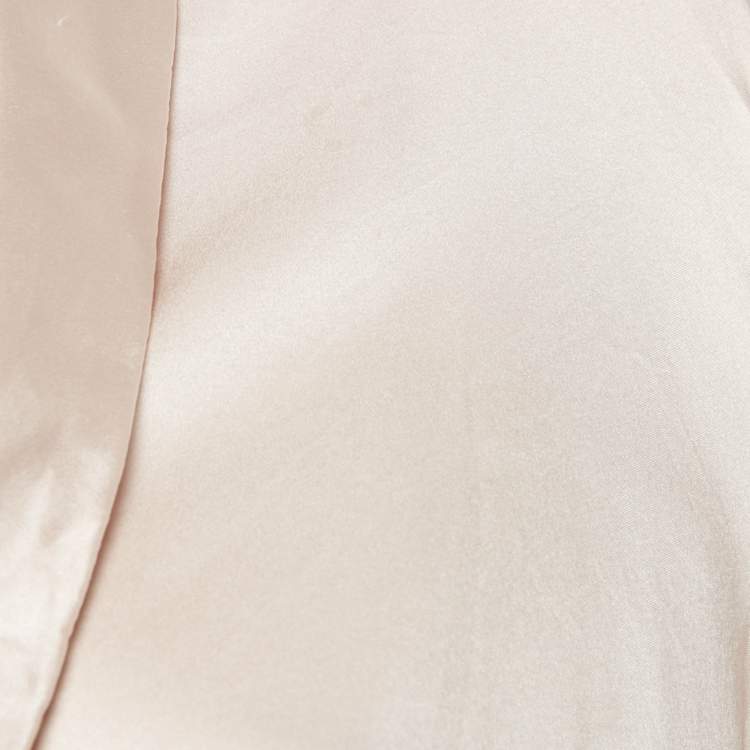 Pre Owned Zimmermann Beige Satin Silk Blouson Sleeve Mini Wrap Dress M