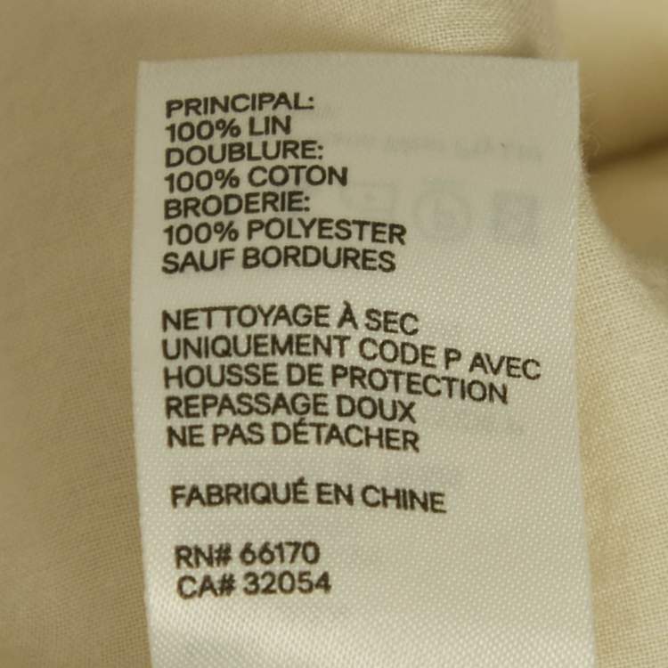 Pre Owned Zimmermann Yellow Floral Print Linen Aliane Scallop Shorts M