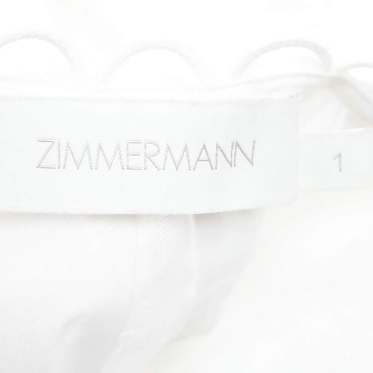 Pre Owned Zimmermann White Linen Maxi Dress M