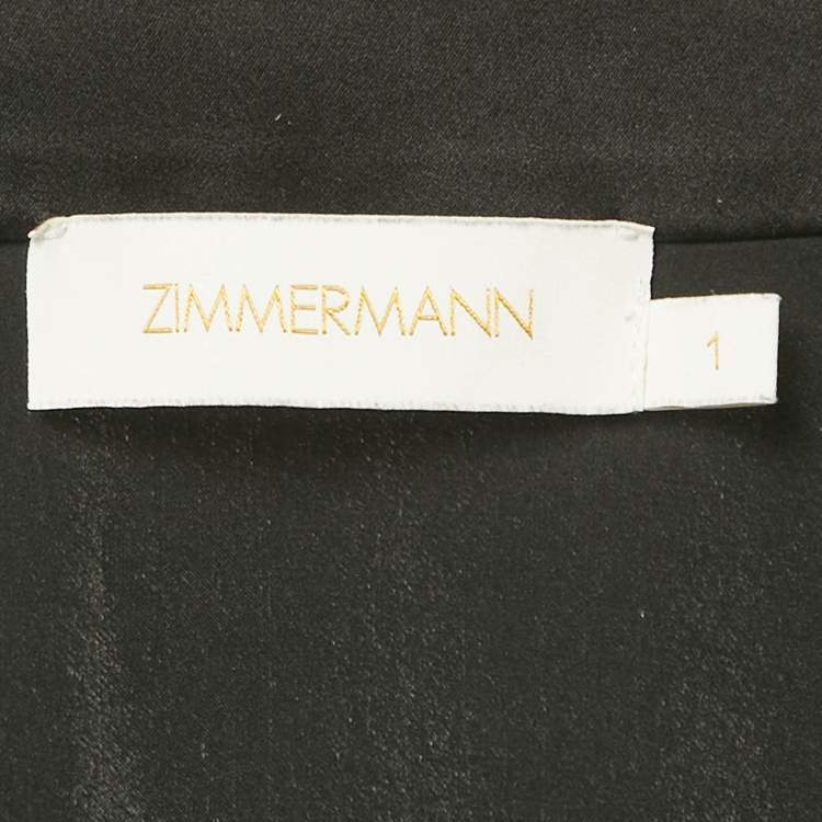Pre Owned Zimmermann Black Silk Mini Wrap Dress S
