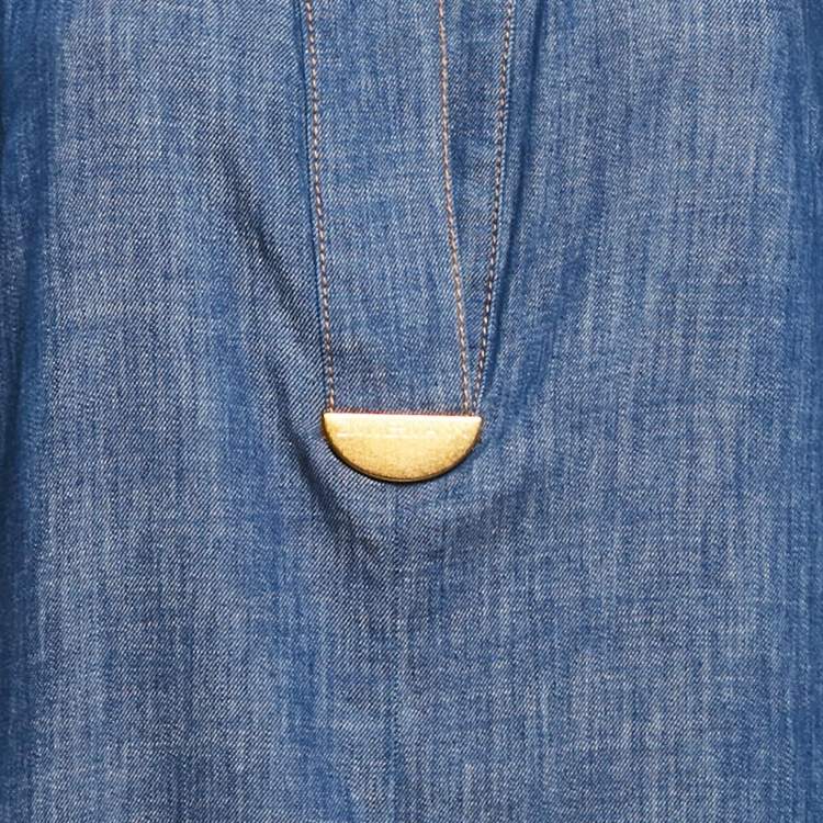 Pre Owned Zimmermann Blue Chambray Long Dress M