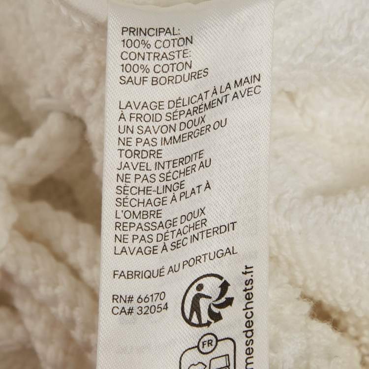 Pre Owned Zimmermann White White Palm Tree Terry Cotton Fringed Shorts M