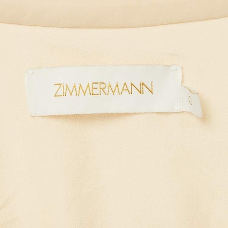 مملوكة مسبقًا Zimmermann Cream Velvet Maxi Dress S