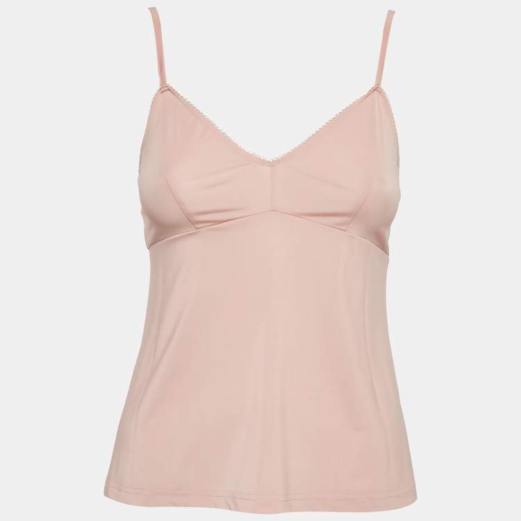 Pre Owned Zimmermann Pink Linen Blend Bow Detail Blouse M