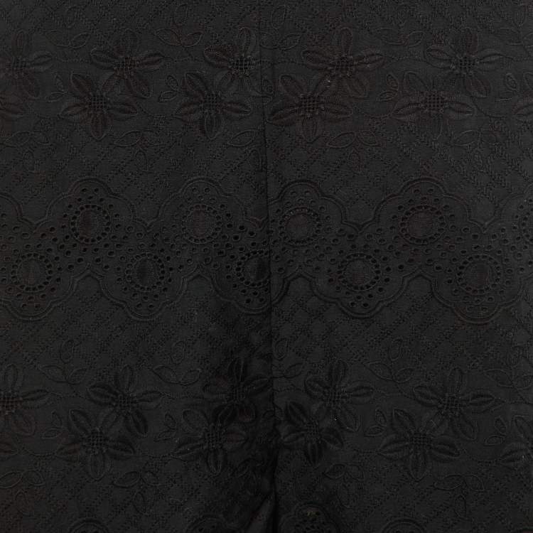 Pre Owned Zimmermann Black Cotton Caravan Flutter Shorts L