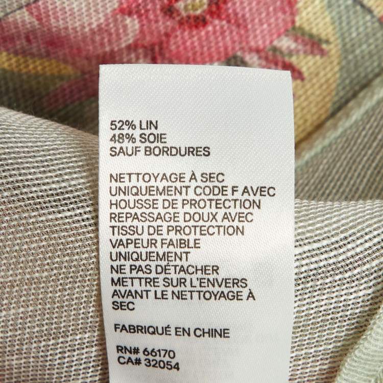 Pre Owned Zimmermann Green Floral Linen & Silk Wonderland Blouse S