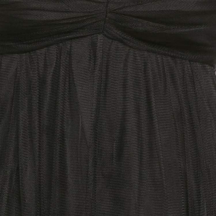 مملوكة مسبقًا Zimmermann Black Tulle Ruched Mini Dress XS