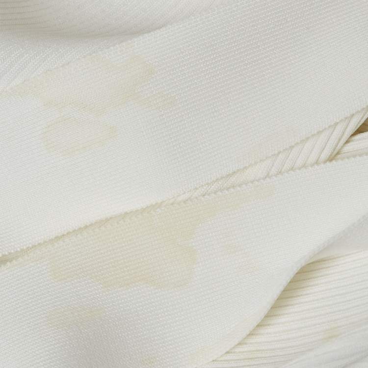 Pre Owned Zimmermann White Rib Knit Sleeveless Tie-Up Top XS