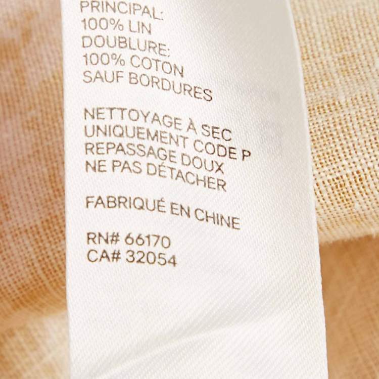 Pre Owned Zimmermann Yellow Paisley Print Linen Maxi Dress S 