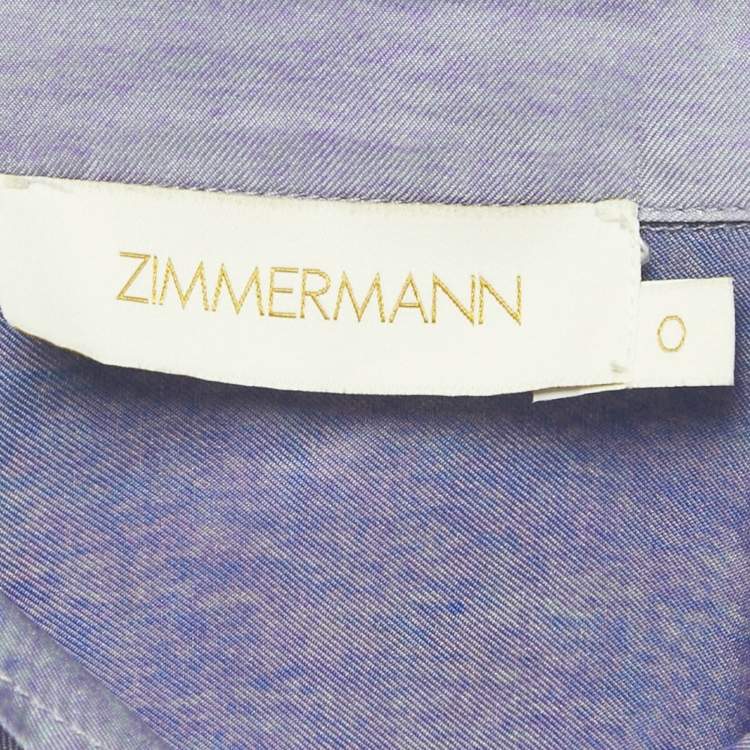 Pre Owned Zimmermann Multicolor Printed Silk Pyjama Pant & Shirt Set S