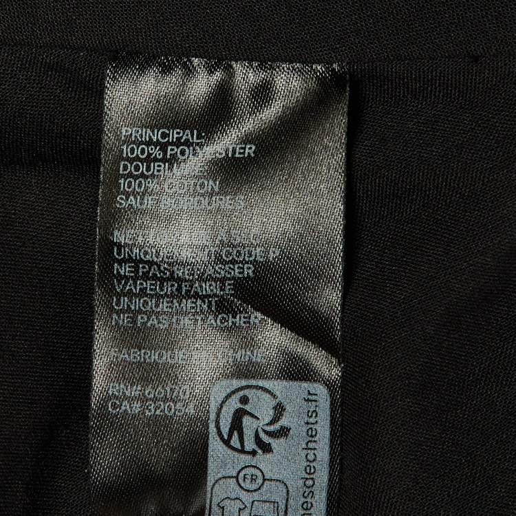 Pre Owned Zimmerman Black Plisse Mini Dress S