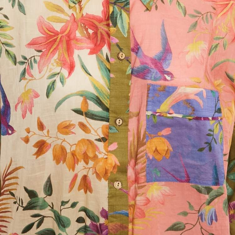 Pre Owned Zimmermann Multicolor Printed Cotton Tropicana Set M