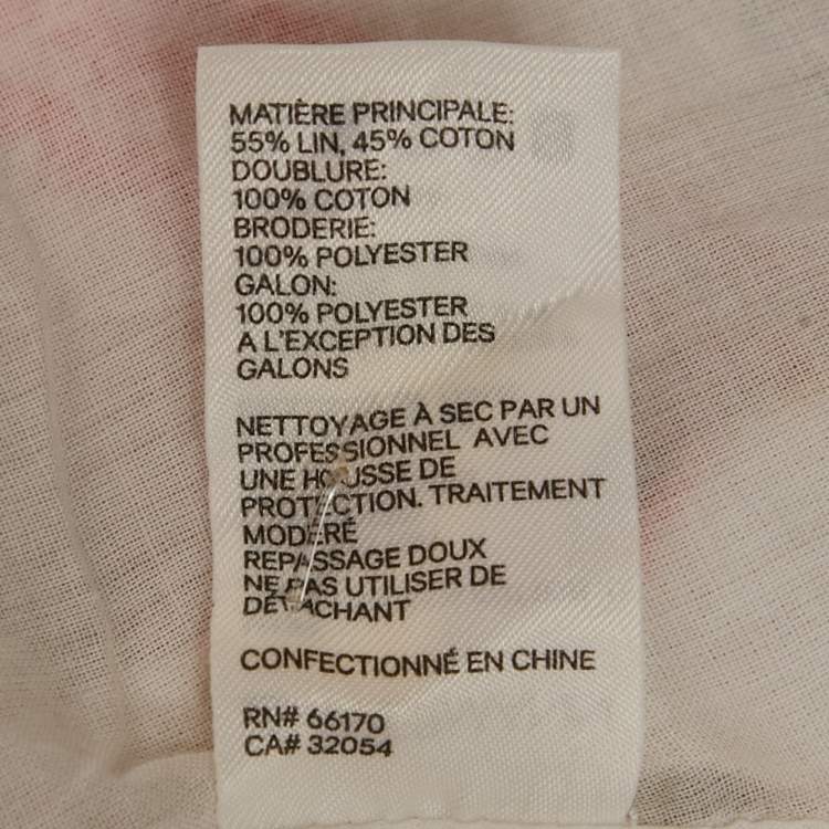 Pre Owned Zimmermann White Broderie Anglaise Linen Blend Maxi Dress M