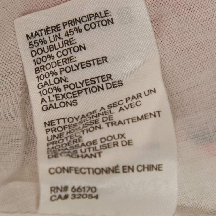 Pre Owned Zimmermann White Broderie Anglaise Linen Blend Maxi Dress M