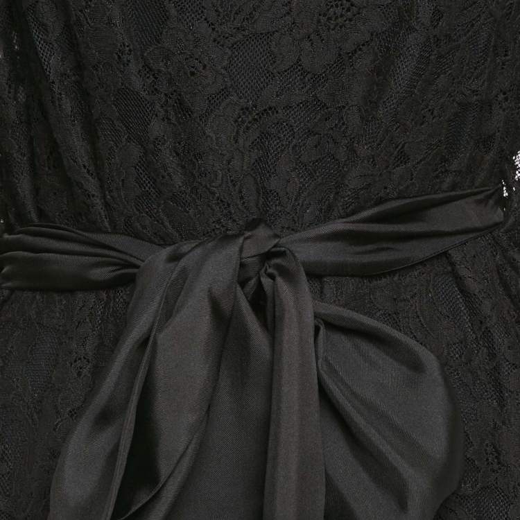 Pre Owned Zimmermann Black Lace Frill Tunic L