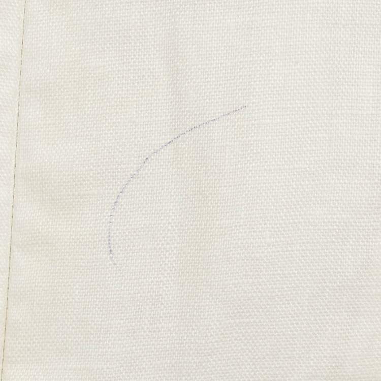 Pre Owned Zimmermann White Linen Wayfarer Flutter Dress M