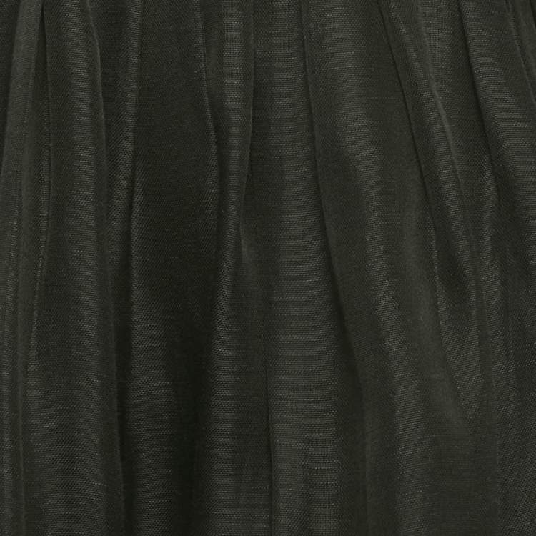 Pre Owned Zimmermann Black Cut-Out Linen Mini Dress XS