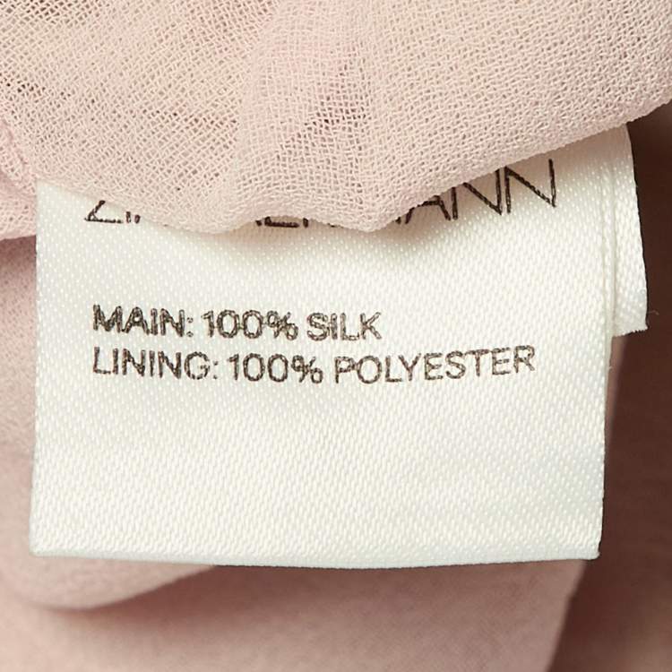 Pre Owned Zimmermann Peach Silk Strapless Mini Dress M